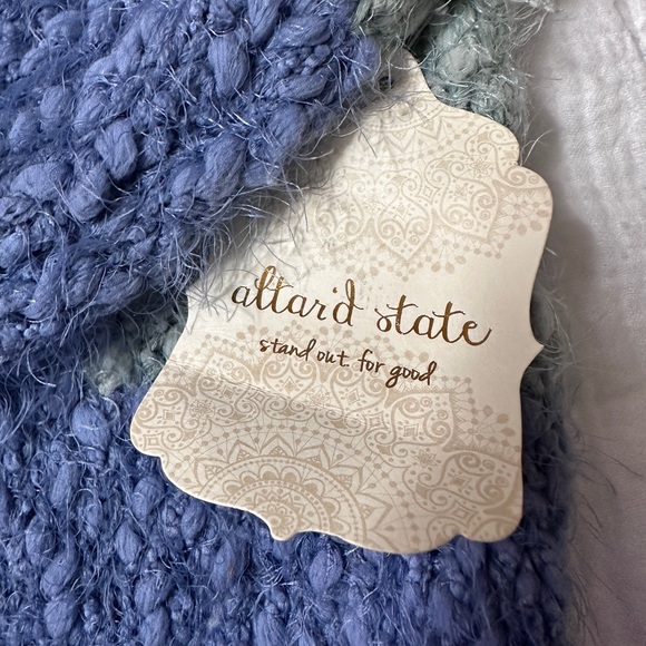 NWT ALTAR’D State Color Block Striped Soft V-Neck sweater; Size S/M - Picture 5 of 7